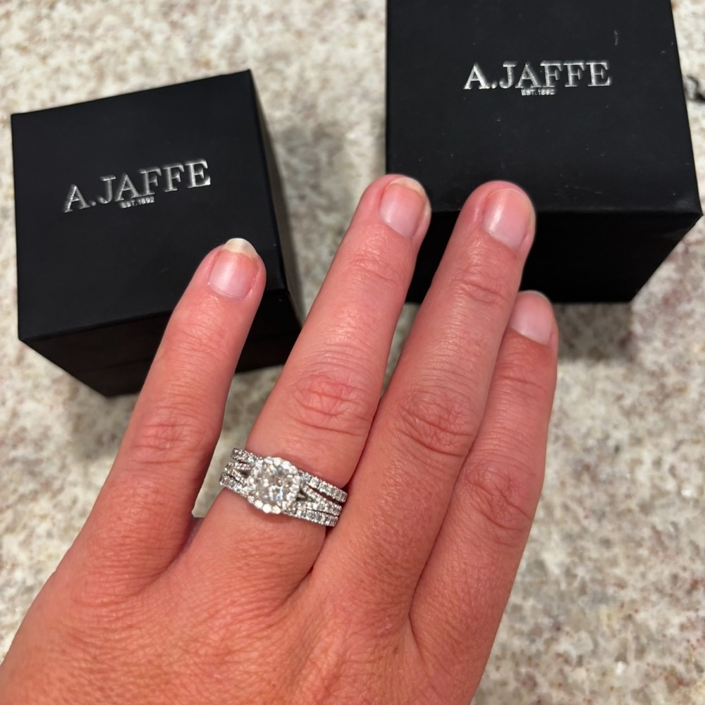 💎 Engagement Ring & Bridal Set – GIA Certified – 1.59 ct Total Diamond Weight